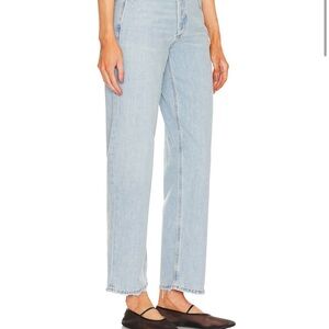 Agolde Blue Straight Leg Jeans